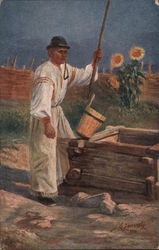 Slovaks in Piestany - In the well Postcard