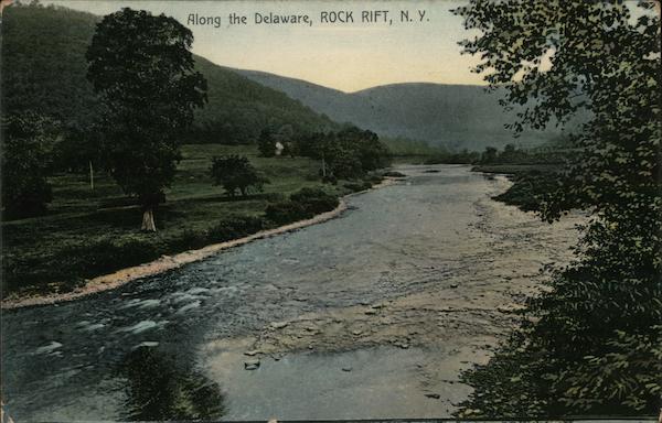 Scenic view along the Delaware River Rock Rift New York