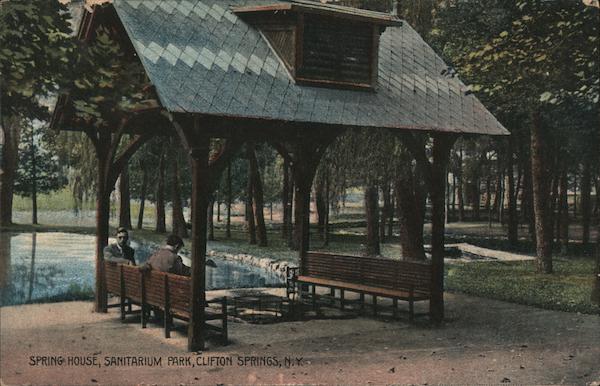 Scenic view of the Spring House at Sanitarium Park Clifton Springs New York
