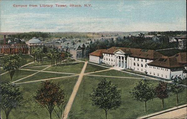 Campus from Library Tower Ithaca New York