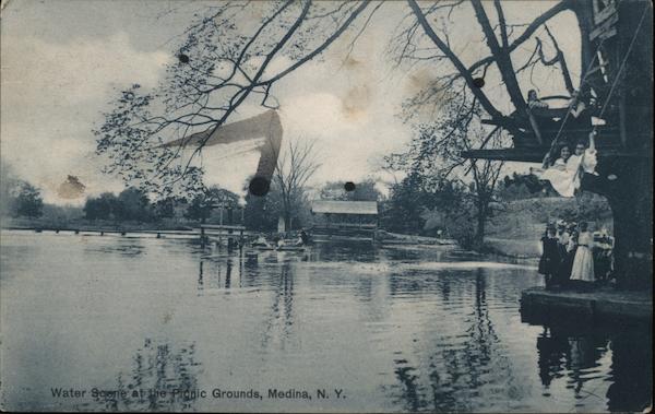 Water Scene at the Picnic Grounds Medina New York