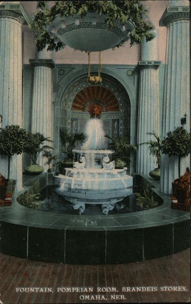 Fountain, Pompeian Room, Brandeis Stores Omaha Nebraska