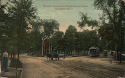 Newark Avenue and North Broad Street Postcard