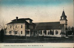 Catholic Church and Residence Postcard