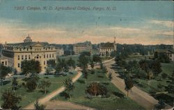 Campus, N.D. Agricultural College Postcard