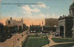 Adams Street, looking South from Court House Square Postcard