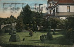 Pendray's gardens, Victoria, B.C. - A sculpture garden in the side yard of a house Postcard