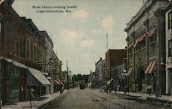 Main Street Looking South Postcard