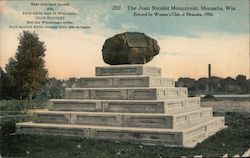 The Jean Nicolet Monument, Menasha, Wis. Postcard