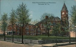 State Normal School and Dormitory Fairmont, WV Postcard Postcard 