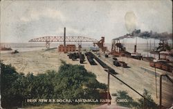 Penn New R.R. Docks Postcard