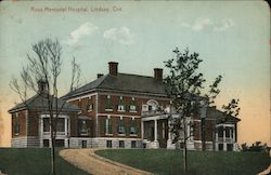 Ross Memorial Hospital, Lindsay, Ont. Postcard