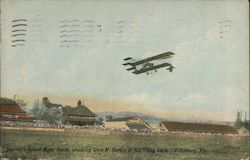 Brunot's Island Race Track, showing Glen M. Curtis in his "Sky Lark" Pittsburg, Pa. Postcard