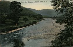 Scenic view along the Delaware River Postcard