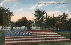 Floral Flag, Gladwin Park Postcard