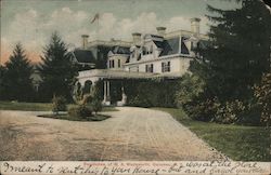 Residence of W.A. Wadsworth Postcard
