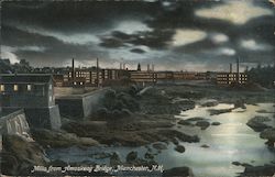 Mills from Amoskeag Bridge Postcard