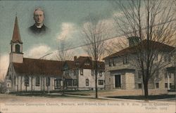 Immaculate Conception Church, Rectory, and School Postcard