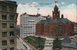 County Court House and Hall of Records Postcard