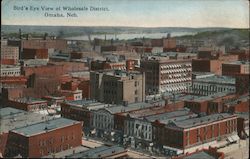 Bird's Eye View of Wholesale District Omaha, NE Postcard Postcard Postcard