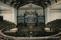 Interior First Methodist Episcopal Church Postcard