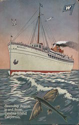 Steamfish Avalon to and from Catalina Island Postcard