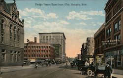 Dodge Street East from 17th Omaha, NE Postcard Postcard Postcard