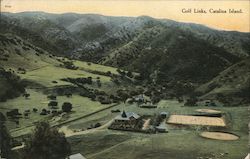 Aerial view of the Golf Links and surrounding mountians Postcard