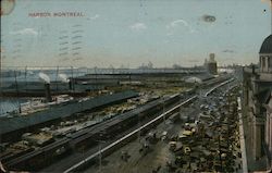 Harbor Montreal - an overhead view of the harbor Canada Misc. Canada Postcard Postcard Postcard