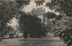 Black and white view of Foster Hall, A. & M. College of Texas Postcard