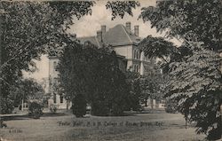 Black and white view of Foster Hall, A. & M. College of Texas Bryan, TX Postcard Postcard Postcard