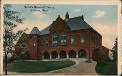 Nevin's Memorial Library Postcard