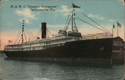 M. & M.T. "Steamer Suwannee" Jacksonville, Fla. Postcard