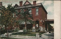 Residence of J.B. Adams Postcard