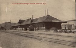 Union Pacific Passenger Station Rawlins, WY Postcard Postcard Postcard