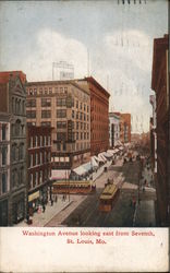 Washington Avenue Looking East From Seventh St. Louis, MO Postcard Postcard Postcard