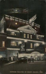 Empress Theatre By Night Omaha, NE Postcard Postcard Postcard