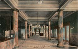 Lobby Y.M.C.A. Building Postcard