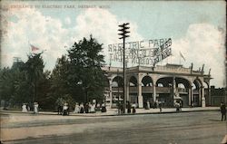 Entrance to Electric Park Detroit, MI Postcard Postcard Postcard