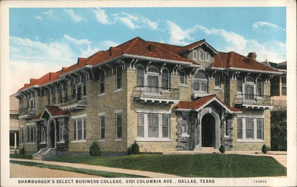 Shamburger's Select Business College Dallas Texas