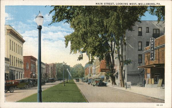Main Street, Looking West Wellsboro Pennsylvania