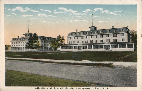 Atlantic and Atwood Hotels Narragansett Pier Rhode Island