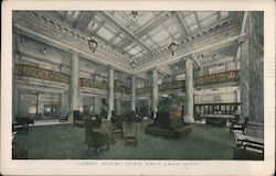 Lobby, Hotel Utah Postcard