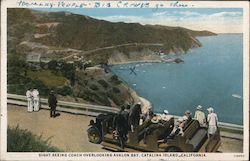 Sight-Seeing Coach Overlooking Avalon Bay Santa Catalina Island, CA Postcard Postcard Postcard