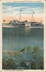 Glass Bottom Boat and Submarine Gardens Santa Catalina Island, CA Postcard Postcard Postcard