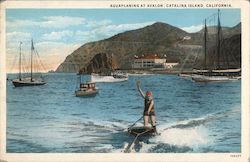 Aquaplaning at Avalon Santa Catalina Island, CA Postcard Postcard 