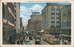 Broadway, South From Sixth Street Postcard