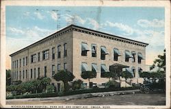NIcholas Senn Hospital, Park Ave. and Dewey Ave. Postcard