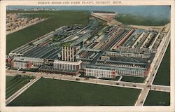 Ford's Highland Park Plant Postcard