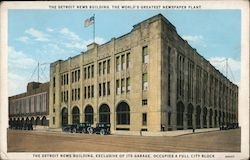 The Detroit News Building Postcard